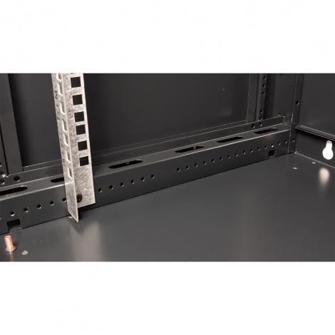 Шкаф 19" телекоммуникационный настенный,  18U 901x600х450 мм, дверь металл, черный